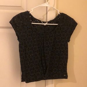 Dark Grey Crop Top - American Eagle